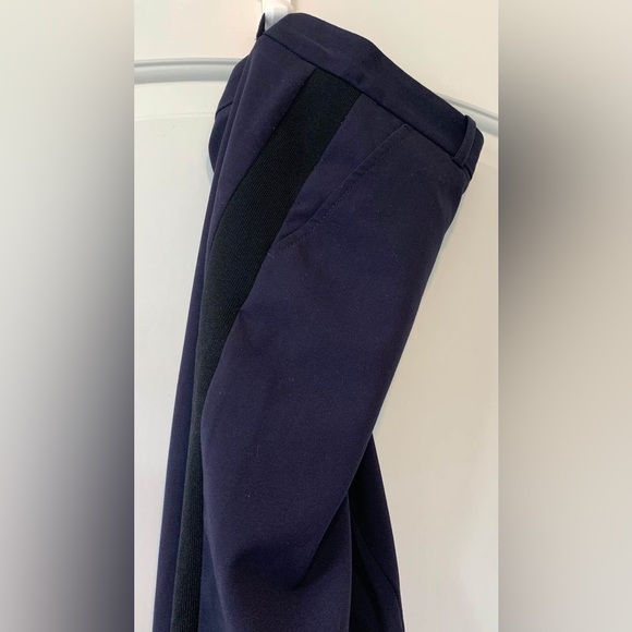 Calvin Klein Women’s 6 Navy Blue Side Stripe Tuxedo Tapered Trouser Pants/Slacks - Picture 5 of 10